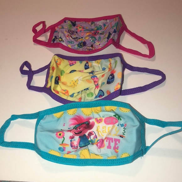 Dream Works Trolls  Poppy Easter face mask set reusable washable - Picture 1 of 3